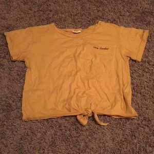 Yellow crop top
